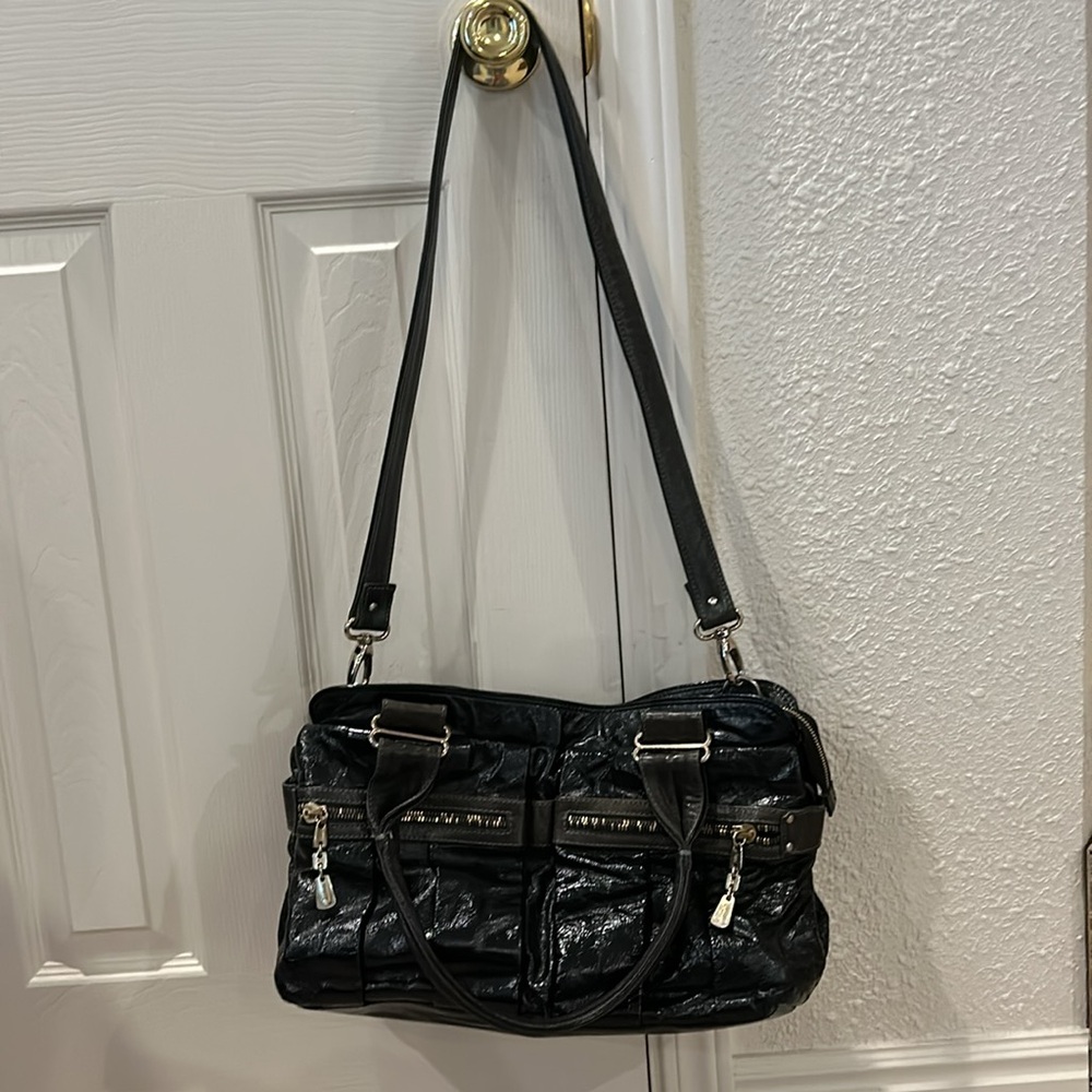 See By Chloe Black Patent Leather Crossbody Bag